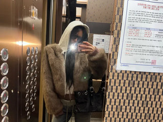 Marshmell Hooded Fur Jacket