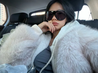 Marshmell Hooded Fur Jacket