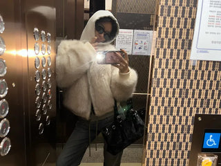 Marshmell Hooded Fur Jacket