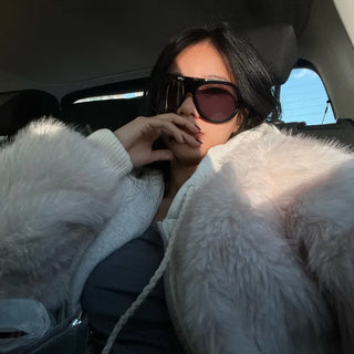 Marshmell Hooded Fur Jacket