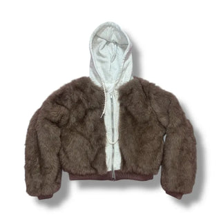 Marshmell Hooded Fur Jacket