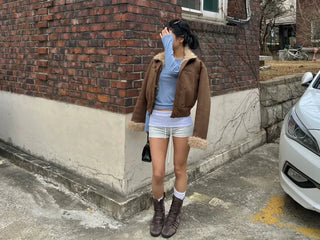 Back pocket drape shorts