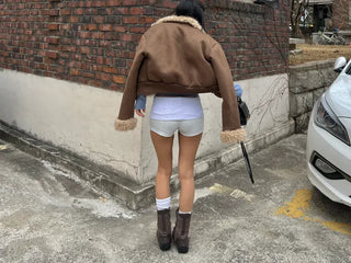 Back pocket drape shorts