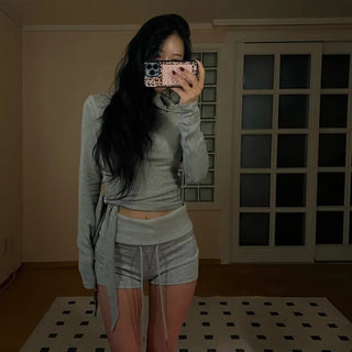 Back pocket drape shorts