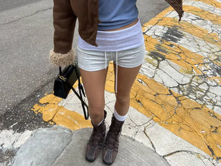 Back pocket drape shorts