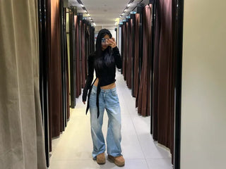 Side strap hooded top