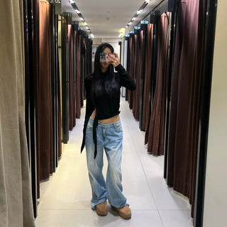 Side strap hooded top