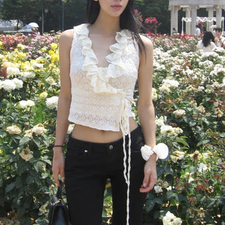 Sheri Frill Wrap Blouse