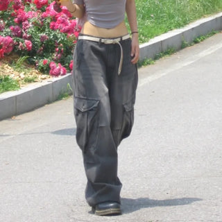 Teddy Denim Pocket Cargo Pants