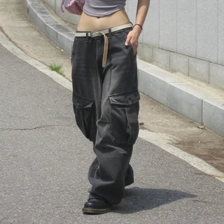 Teddy Denim Pocket Cargo Pants