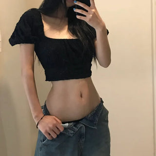 Puff Sleeve Punching Blouse