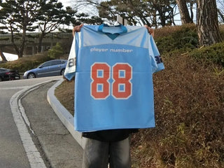 Player 88 Overfit Glossy Football Jersey