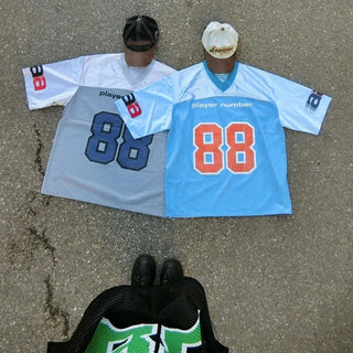 Player 88 Overfit Glossy Football Jersey