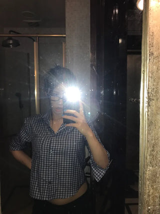 Geek chic semi-crop shirt