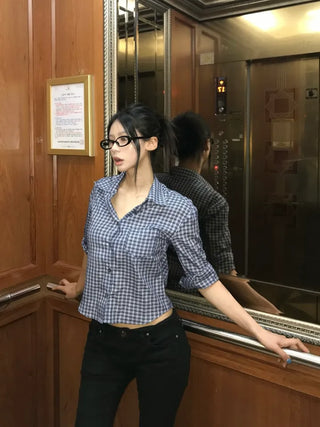 Geek chic semi-crop shirt