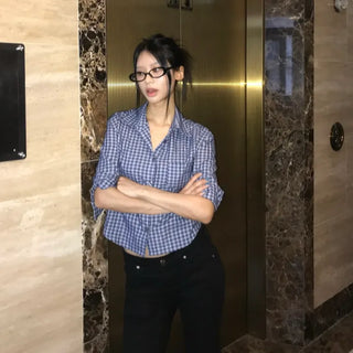 Geek chic semi-crop shirt