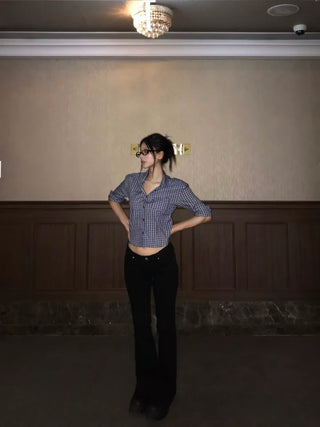Geek chic semi-crop shirt