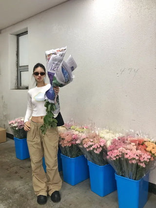 Girls low rise cargo pants