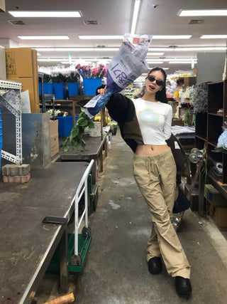Girls low rise cargo pants