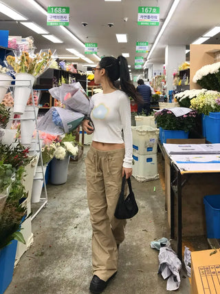 Girls low rise cargo pants