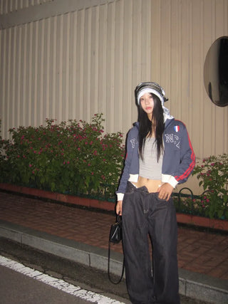 France 7 Crop Jersey Zip-up