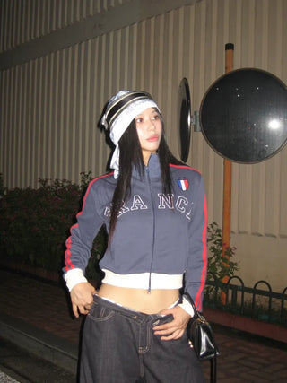 France 7 Crop Jersey Zip-up
