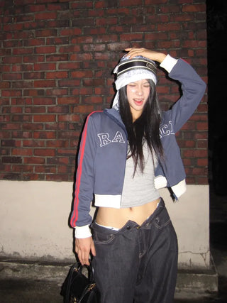 France 7 Crop Jersey Zip-up