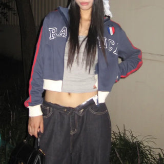 France 7 Crop Jersey Zip-up