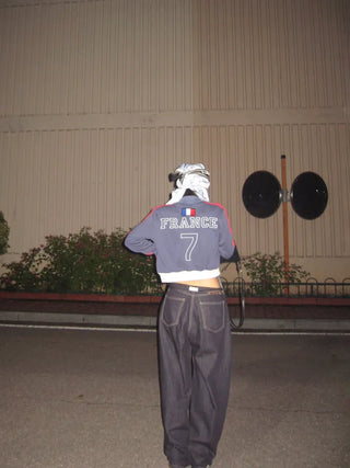 France 7 Crop Jersey Zip-up