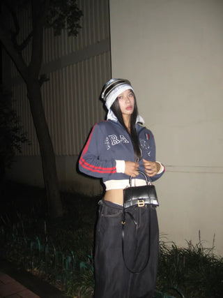 France 7 Crop Jersey Zip-up