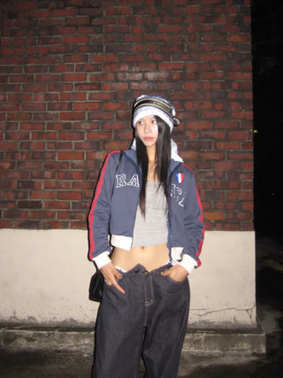 France 7 Crop Jersey Zip-up