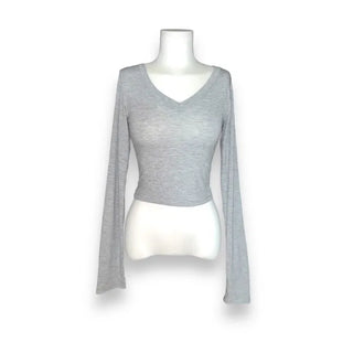 Soft V-Neck Glam Crop Tee