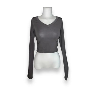 Soft V-Neck Glam Crop Tee