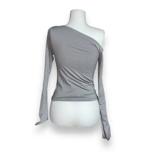 Raina Ribbon Half-Shoulder Long-Sleeve T-Shirt