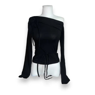 Raina Ribbon Half-Shoulder Long-Sleeve T-Shirt