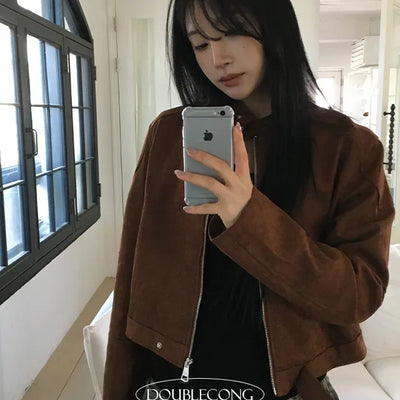 Early No Callar Suede Jacket