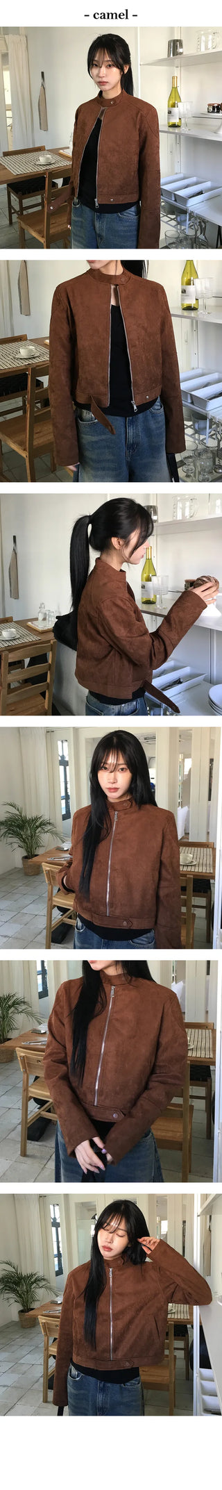 Early No Callar Suede Jacket