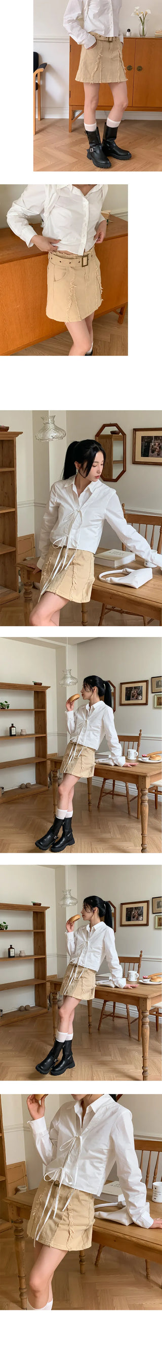 Two Styling Ribbon Point Shirt