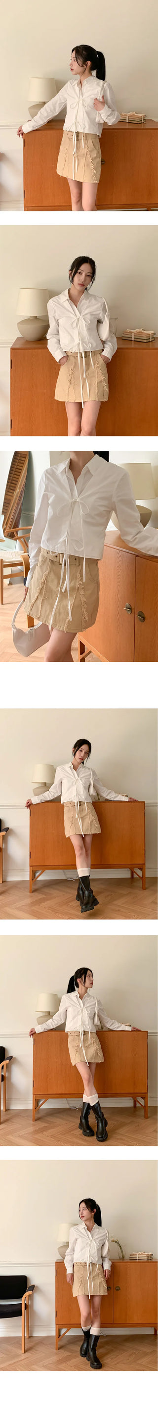 Two Styling Ribbon Point Shirt