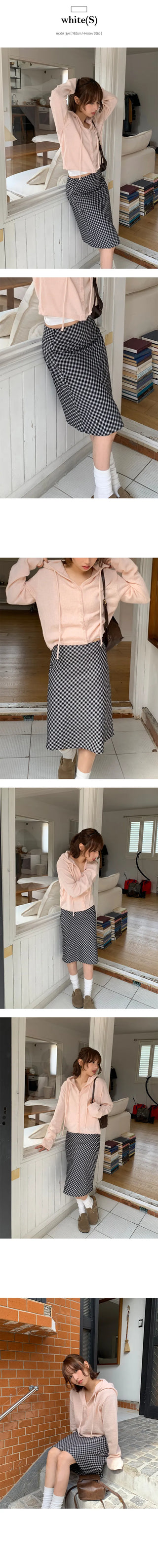 Only Check Midi Skirt