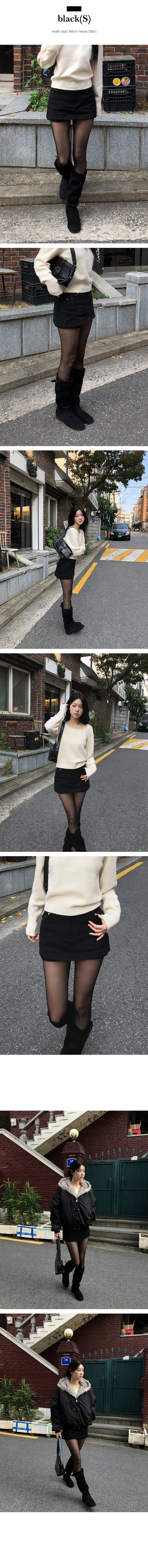 Siri Studded Cotton Mini Skirt