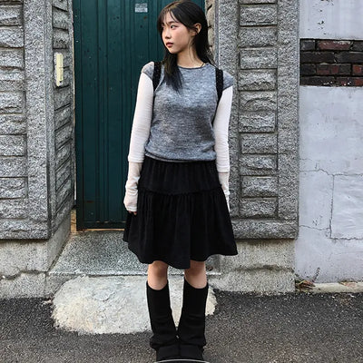 Ervin wool cap short sleeved knit