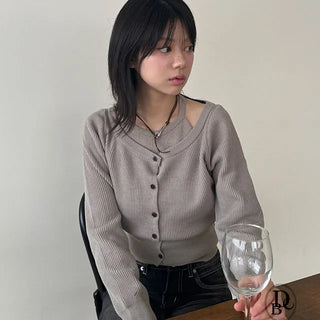 Eto Halter Nashi Cardigan Set