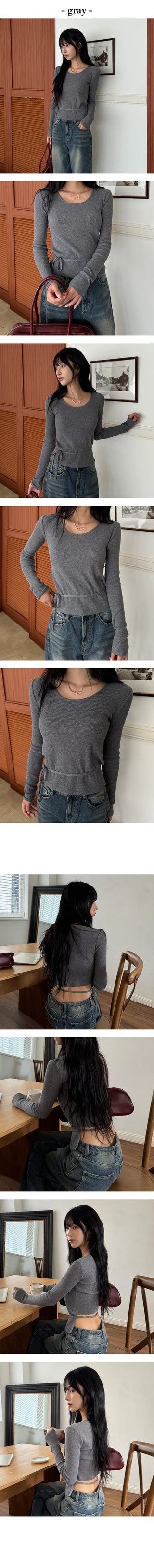 Back Team Tie Point Golji Long Sleeve T Shirt