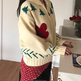 Buddy Jacquard Knit Zip up