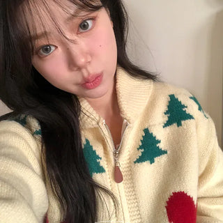 Buddy Jacquard Knit Zip up