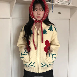 Buddy Jacquard Knit Zip up