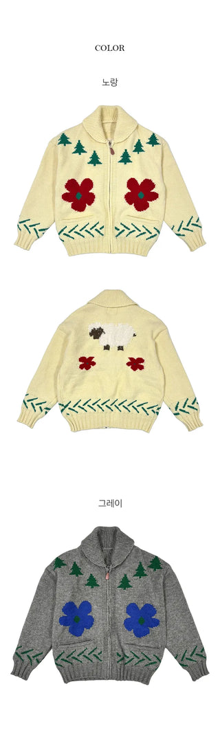 Buddy Jacquard Knit Zip up