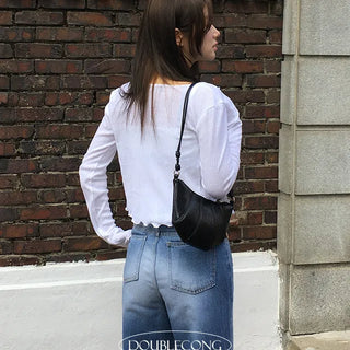 Wave Crop Punching Cardigan