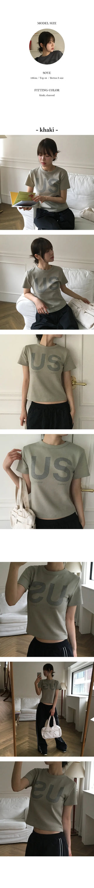 US Dye Crop Short Sleeve T shirt